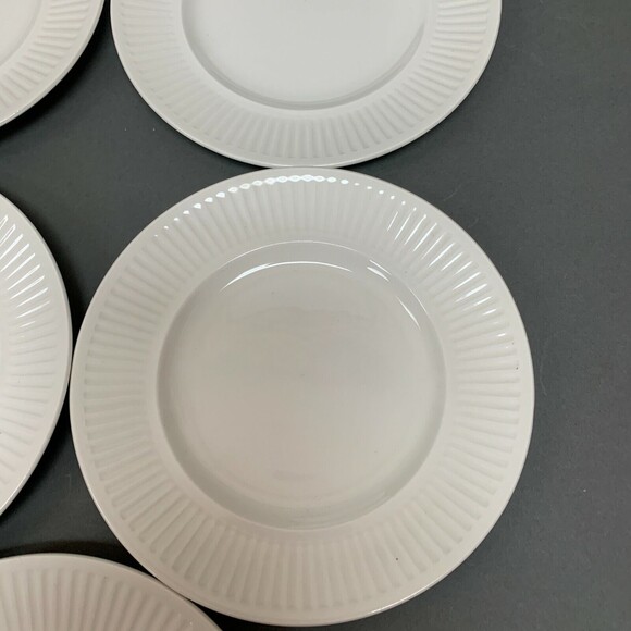 Johnson Brothers Athena Bread and Butter Plates Ivory Ribbed Border Lot of 6 - Picture 6 of 11